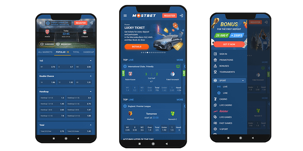 Onlayn mərc oynamağa başlamaq və kazino oyunları oynamaq üçün Android və ya Iphone üçün Mostbet tətbiqini endirin.